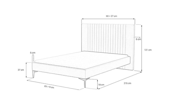 Gepolstertes Bett - ART81241